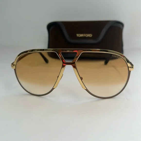 💯- New Auth Tom Ford Gold Gradient Xaier TF 1060 Sunglass Seen on Kris J… - Picture 5 of 16
